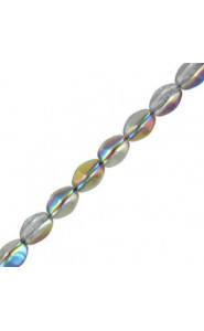 Czech Pinch beads 5x3mm Crystal vitrail 00030/28101